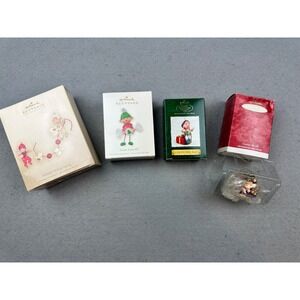 NEW! 2001-2008 Hallmark Keepsake Elf Ornaments Lot of 4